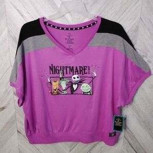 Work Disney's Nightmare Before Christmas Sleepwear Top Size:2X Purple